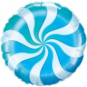 Blue Candy Swirl Willy Wonka Balloon